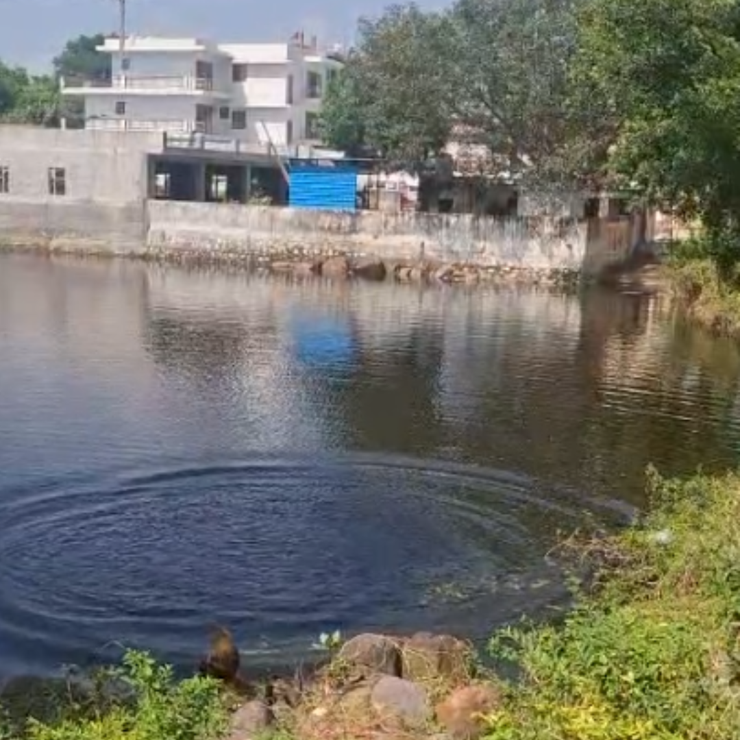 Water body restoration work near Bhandwari