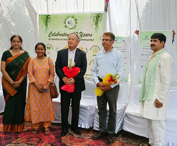 OC India and Hara Jeevan team members during the Noida afforestation partnership