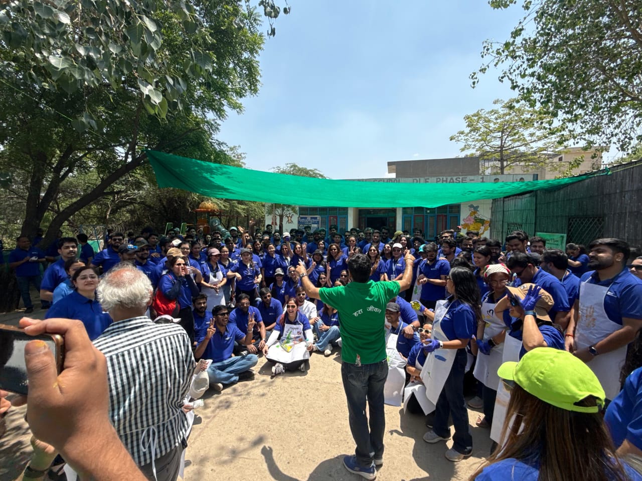 Students participating in environmental learning