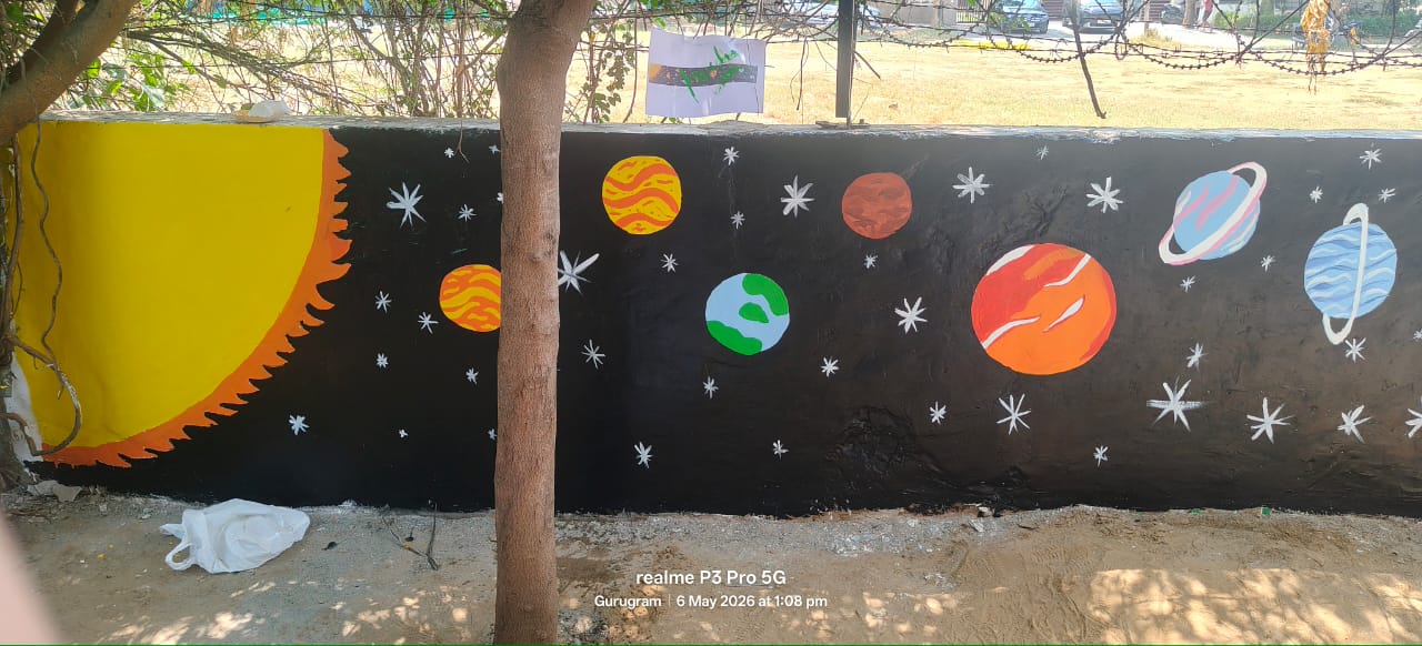 Vibrant public wall art