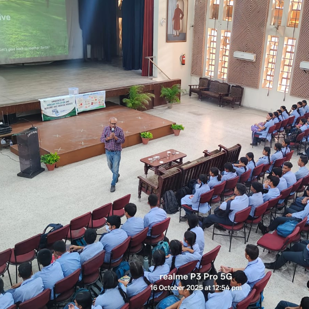 Students during World Health Organization mercury workshop