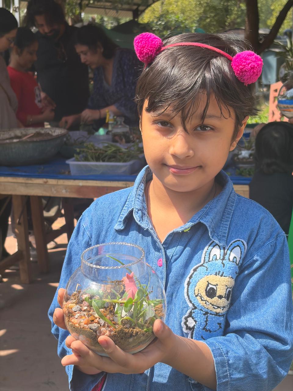 Participants at the Terrarium Making Workshop